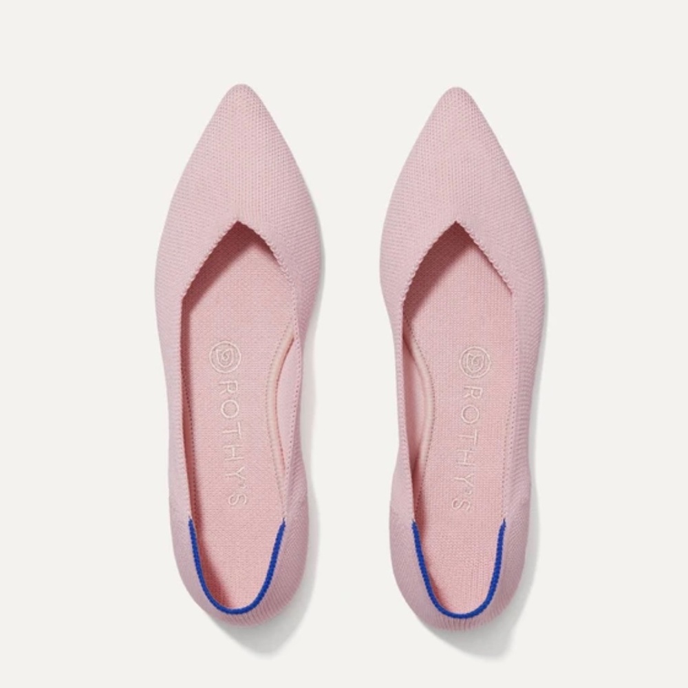 NWOT Rothy’s “The Point” blush flats